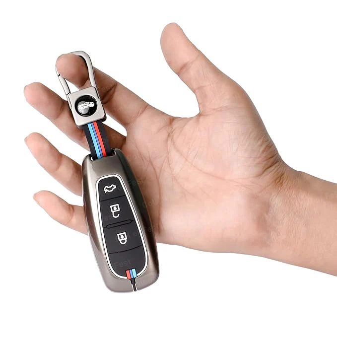 Metal Key Cover Compatible with Baleno, Breeza, S Cross, Ciaz, Swift 3 Button Smart Key