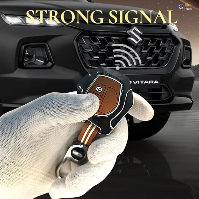 Premium Metal Key Cover Compitable for Suzuki Swift | Ertiga | Wagonr | Celerio | Swift Dzire | Alto | Fronx | Breza | S Presso | Ignis | 2 Button Remote Key
