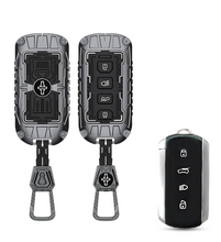 Load image into Gallery viewer, Iron Core Series Key cover Compatible for Compatible for Tata Harrier, Safari, Sierra, Curvv, Curvv EV 4 Button Smart Key