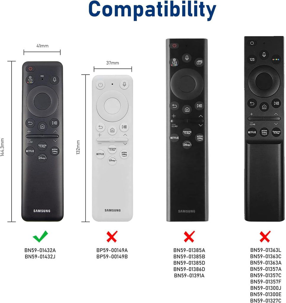 Silicone Frame for Samsung Solar Remote BN59-01432A BN59-01455A Silicone Case for Samsung Smart TV, Neo QLED 4K TV, QLED 4K Smart TV Remote Control Protective Case