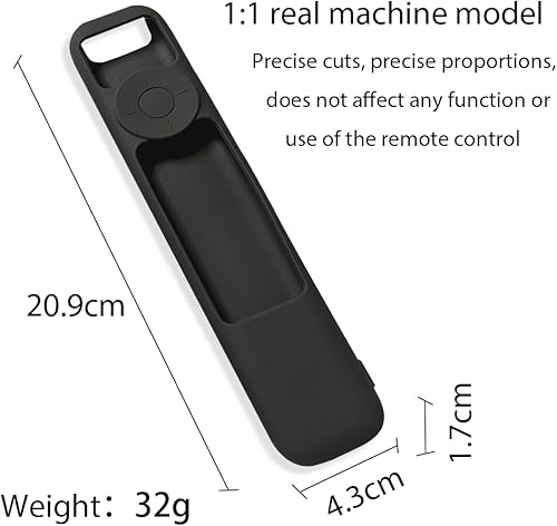 Silicone TV Remote Cover Case Compatible with TCL Tv Remote RC802NU1 / IFFALCON Smart LED TV Remote Protective Cover with Lanyard (Black) [Remote NOT Included]