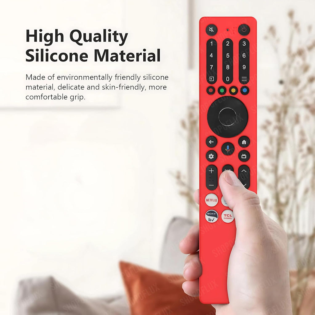 Silicone Case Cover Compatible with TCL iFFALCON Smart Tv Remote 2025 Models RC833A 4K QLED Google TV (Black) [Remote NOT Include]