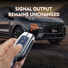 Load image into Gallery viewer, Metal Key Cover Compatible with Toyota Innova Crysta, Hilux, Invicto 2 Button Smart Only (Metal Blue Silicone)