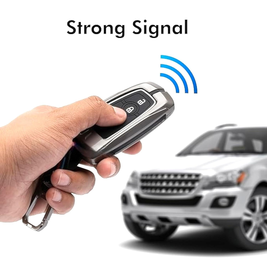 Metal Key Cover Compatible for Endeavour | Figo | Aspire | Freestyle Titanium 3 Button Smart Key