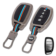 Load image into Gallery viewer, Metal Key Cover for HYN CRT | Venue | ALCZR | ELNTRA | i20 | TCSN | N Line | EV and Facelift Models for 4 Button Smart Key with Keychain
