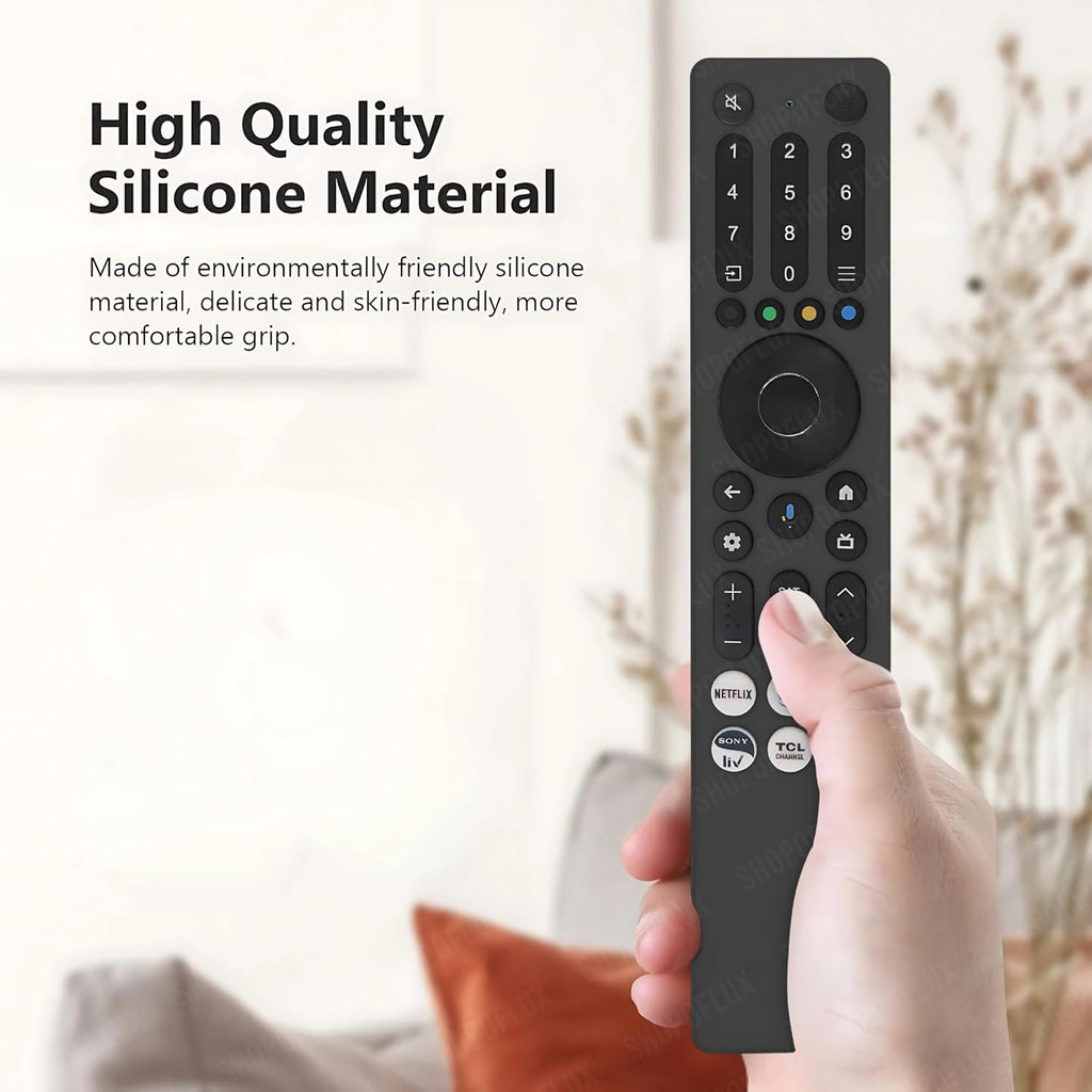 Silicone Case Cover Compatible with TCL iFFALCON Smart Tv Remote 2025 Models RC833A 4K QLED Google TV (Black) [Remote NOT Include]