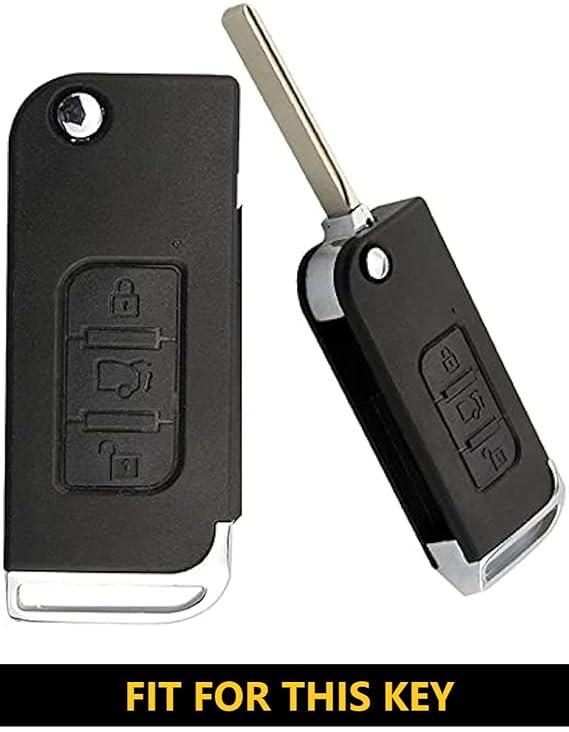 Metal Key Cover Compatible for Mahindra XUV 500 Old 3 Button Flip Key