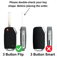 Load image into Gallery viewer, Metal Key Cover Compatible with Kia Seltos | Sonet | Carens 3 Button Flip Key