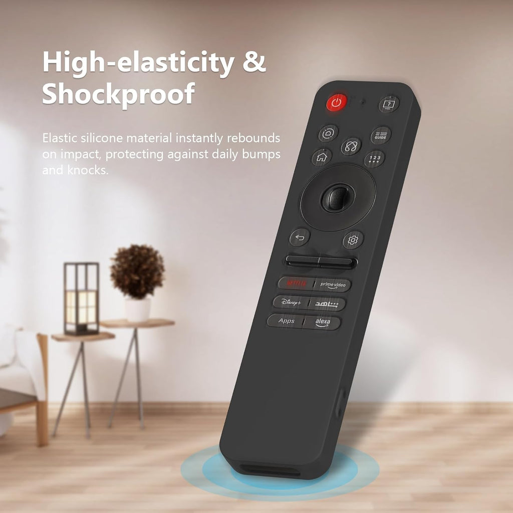 Silicone TV Remote Cover Compatible with 2025 LG MR25GA OLED Smart TV AI Remote Full Wrap Protective Case (RED, LG MR25GA Full WRAP)