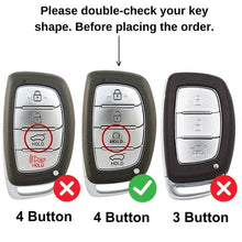 Load image into Gallery viewer, Metal Key Cover for HYN CRT | Venue | ALCZR | ELNTRA | i20 | TCSN | N Line | EV and Facelift Models for 4 Button Smart Key with Keychain