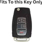 Metal Key Cover Compatible for Mahindra XUV 300 and Alturas G4 Car 3 Button Flip Key