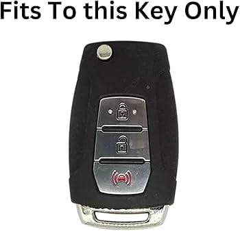 Metal Key Cover Compatible for Mahindra XUV 300 and Alturas G4 Car 3 Button Flip Key