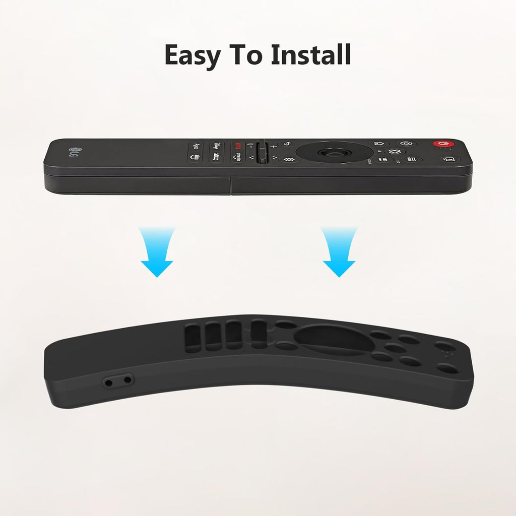 Silicone TV Remote Cover Compatible with 2025 LG MR25GA OLED Smart TV AI Remote Full Wrap Protective Case (RED, LG MR25GA Full WRAP)