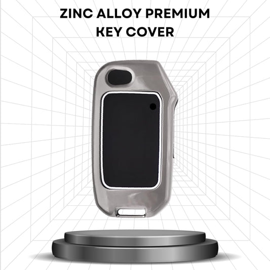 Metal Key Cover Compatible with Kia Seltos | Sonet | Carens 3 Button Flip Key