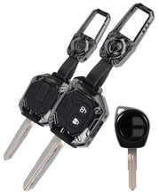 Load image into Gallery viewer, Luxury Waterproof Transformer Metal Car Key Cover with Keychain &amp; Full Protection 2 Button for Suzuki Swift, Dzire, WagonR, Brezza, Fronx, XL6, Ignis, Ertiga, Baleno, Celerio, Alto