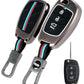 Metal Silicon Key Cover for Hyundai Alcazar, Aura, Creta, i10 Grand Nios, i20 Active, i20 Elite, Tucson, Verna, Venue, Xcent, Exter 3 Button Smart Flip Key Visible in Low-Ligh Conditions