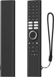 Silicone TV Remote Cover 'Compatible with' Xiaomi Mi Tv FX Series Remote XMRM-21 Protective Case with Lanyard (E-Wine Red) [Remote NOT Included]