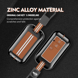 Premium Waterproof Metal Key Cover Compatible with Suzuki Swift Dzire 2025 , Baleno, Ertiga 3 Push Button Smart Remote Key