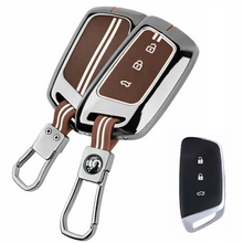 Load image into Gallery viewer, Premium Waterproof Metal Key Cover Compatible with MG Hector | Hector Plus | Windsor EV 3 Button Smart Remote Key