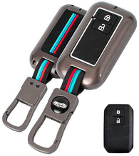 Load image into Gallery viewer, Premium Metal Silicon Key Cover Compatible with Maruti Suzuki jimny Baleno Grand Vitara XL6 Swift New Brezza 2022 Ertiga Dzire 2 Button Key Special Feature Visibilitye in Low-Ligh Condition