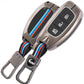 Metal Key Cover for Hyundai Grand i10 NIOS Asta | Venue | i20 | Aura | Exter | Creta | Elantra 3 Button Smart Key
