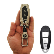 Load image into Gallery viewer, Premium Metal Silicon Key Cover Compatible With Maruti Suzuki Baleno Ciaz Vitara Brezza S Cross Swift Ignis &amp; Toyota Urban Cruiser 3 Button