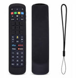 Silicone TV Remote Cover 'Compatible with' Jio Tv Remote Protective Case with Lanyard (Red) [Remote NOT Included]
