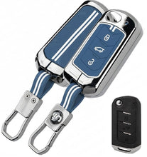 Load image into Gallery viewer, Metal Key Cover Compatible with Mahindra Scorpio N | 3XO | XUV 300 | Marazzo | XUV 700 | XUV 400 ev | Bolero | Thar Roxx 3 Button Flip Key