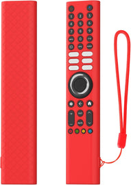 Silicone TV Remote Cover 'Compatible with' Xiaomi Mi Tv FX Series Remote XMRM-21 Protective Case with Lanyard (E-Wine Red) [Remote NOT Included]
