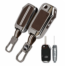 Load image into Gallery viewer, Metal Silicon Key Cover Compatible for Kia Seltos 2023 2024 HTE 3 Button Flip Key Cover Full Metal Protections
