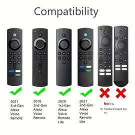Silicone Cover Compatible for Alexa Voice Remote - Fire TV Stick 4K/Lite, 2nd/3rd Gen & Lite 1st/2nd Gen - Scratch & Drop Cover [Remote NOT Included]