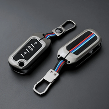Load image into Gallery viewer, Metal Key Cover Compatible with Mahindra Scorpio N | 3XO | XUV 300 | Marazzo | XUV 700 | XUV 400 ev | Bolero | Thar Roxx 3 Button Flip Key