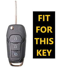 Load image into Gallery viewer, Metal Key Cover Compatible for Ford Figo, Aspire, Endeavour Flip Key 3 Button Flip Key with Keychain
