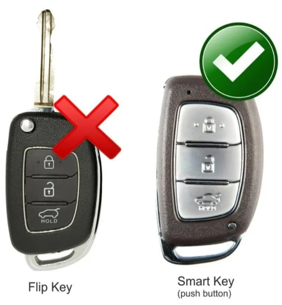 Key Cover for Hyundai Grand i10 NIOS Asta | Venue | i20 | Aura | Exter | Creta | Elantra 3 Button Smart Key Only (Metal Blue Silicone)