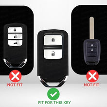 Load image into Gallery viewer, Metal Remote Key Cover with Keychain for Honda Elevate, BRV, WRV, CRV, Jazz, City, Amaze Stylish Full Protection 2-Button Smart Key | Glow-in-The-Dark Car Key Protector