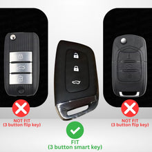 Load image into Gallery viewer, Premium Waterproof Metal Key Cover Compatible with MG Hector | Hector Plus | Windsor EV 3 Button Smart Remote Key