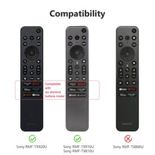 Load image into Gallery viewer, Silicone Case Cover for Sony TV Remote Control, Sony Remote Cover for RMF-TX811D / TX900 MG3 / TX800U 2024 BRAVIA Series (RMF-TX910U Black-Red)