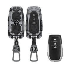 Load image into Gallery viewer, Iron Core Series Key cover Compatible for Toyota Fortuner, Legender, Innova HyCross, Land Cruiser 3 Button Smart key