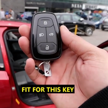 Load image into Gallery viewer, Key Cover Compatible with Tata Nexon | Harrier | Safari | Altroz | Tigor | EV | Punch | Tiago EV Electric 4 Button Smart Key