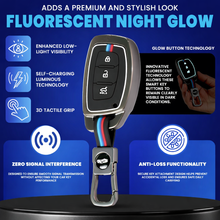 Load image into Gallery viewer, Metal Key Cover for Hyundai Grand i10 NIOS Asta | Venue | i20 | Aura | Exter | Creta | Elantra 3 Button Smart Key