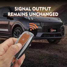Load image into Gallery viewer, Premium Black Chrome Metal Silicone Key Cover Maruti Suzuki Ignis | S Cross | Baleno | Ciaz | Vitara Brezza | Swift 2 Button Key