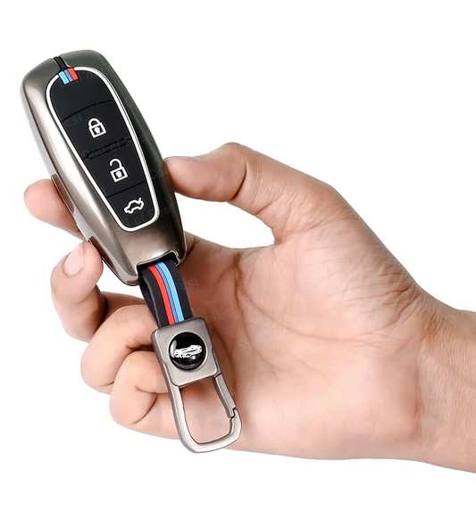 Metal Key Cover Compatible with Baleno, Breeza, S Cross, Ciaz, Swift 3 Button Smart Key