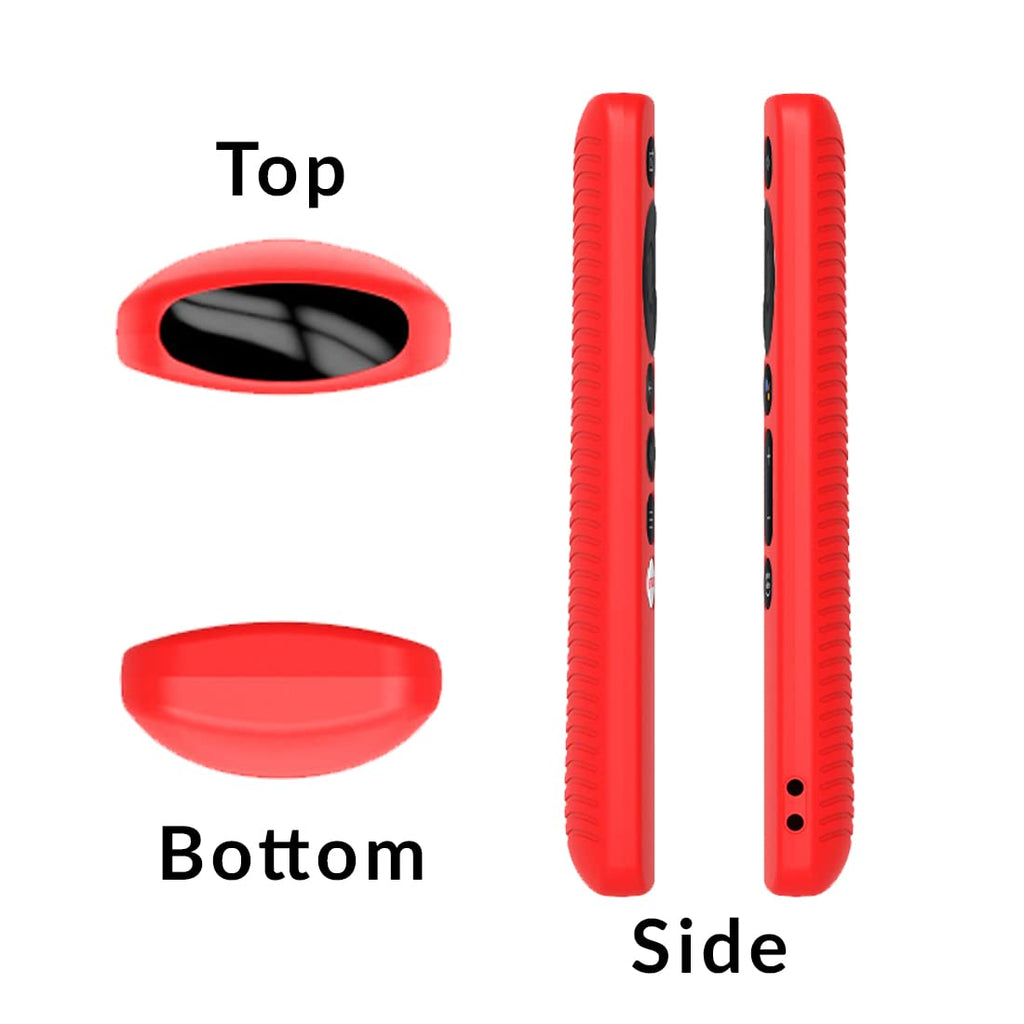 Silicone Remote Cover Compatible for Oneplus Q Series|U Series | Y1S | Y1S Edge Smart LED TV 2022 Model Shockproof Remote Case with Loop (for Q Series/U Series / Y1S, Black-Red)