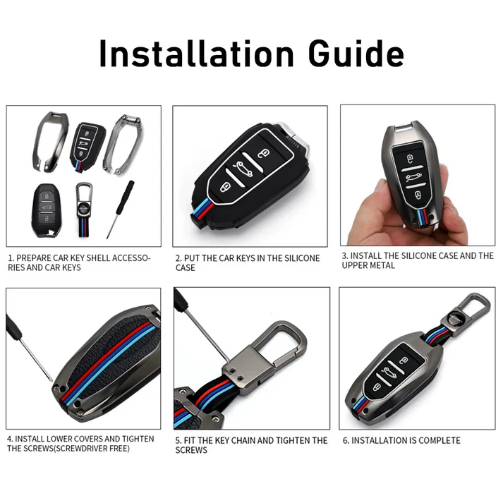 Metal Key Cover Compatible with Mahindra Scorpio N | 3XO | XUV 300 | Marazzo | XUV 700 | XUV 400 ev | Bolero | Thar Roxx 3 Button Flip Key