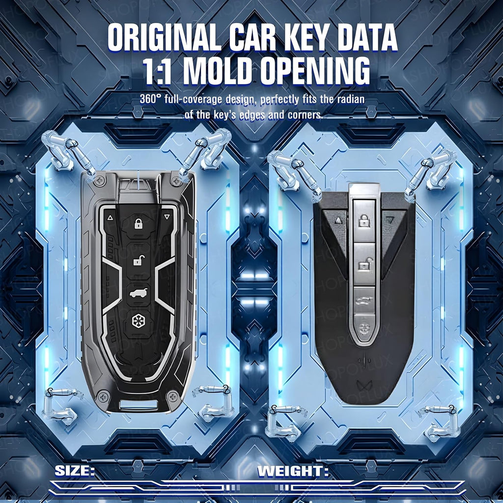 Iron Core Series Key cover Compatible for Mahindra XUV 7XO, BE 6, XEV 9E, XEV 9S, BE 6 Formula E Edition, BE 6 FE 6-Button Smart Key