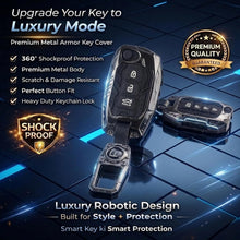 Load image into Gallery viewer, Car Key Cover Compatible with Hyundai Creta, Venue, Tucson, Alcazar, i20, Grand i10 Nios, Aura, Xcent, Exter 3-Button Smart Flip Key (Transformer Armour Series)