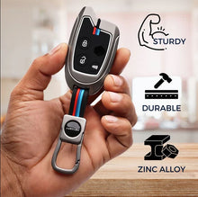 Load image into Gallery viewer, Metal Silicon Key Cover Compatible for Maruti Suzuki Nippon 3 Button Smart Key Cover Metal &amp; Silicone Protection Special Feature Visible in Low-Light Conditions