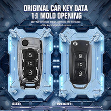 Load image into Gallery viewer, Iron Core Series Key cover Compatible for Tata Curvv, Nexon, Harrier, Altroz, Punch, Safari, Tigor, Tiago, Zest, Bolt 3 Button Flip key