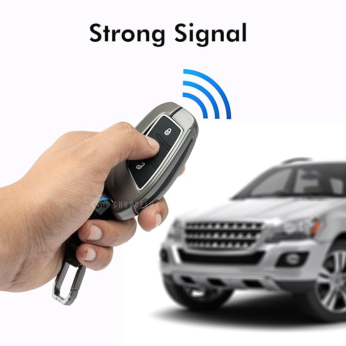 Metal Car Key Cover Compatible for MG Hector | Windsor EV 3 Button Smart Key (Metal Black Silicone)