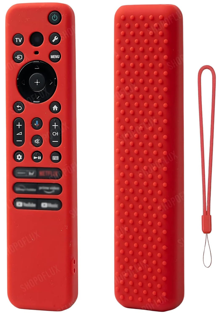Silicone Case Cover for Sony TV Remote Control, Sony Remote Cover for RMF-TX811D / TX900 MG3 / TX800U 2024 BRAVIA Series (RMF-TX910U Black-Red)